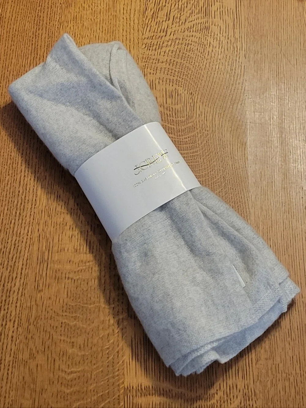 J. Crew 100% Cashmere Oversized Wrap - Light heather grey
